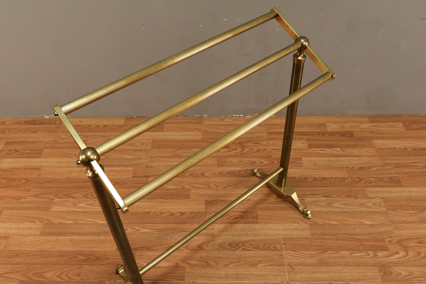 Hollywood Regency Brass Towel Rack