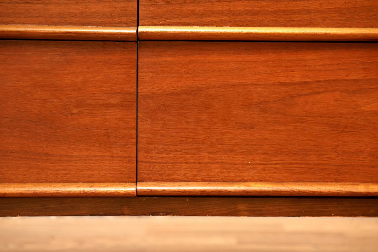 Walnut & White Laminate 6-Drawer Dresser
