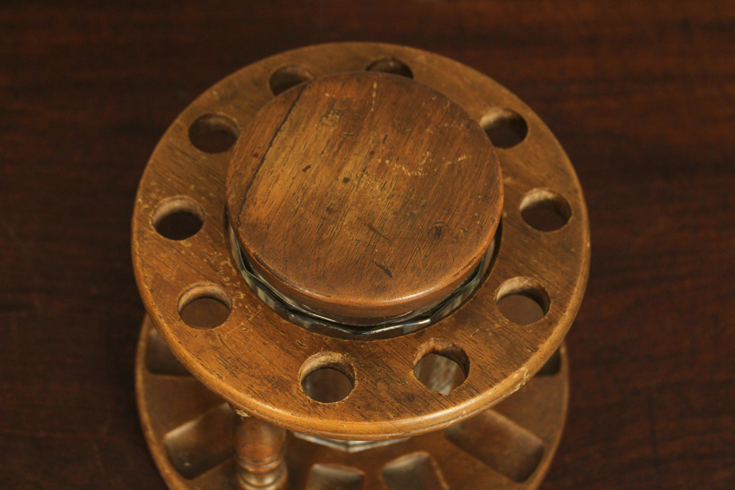 Walnut Pipe Stand & Humidor