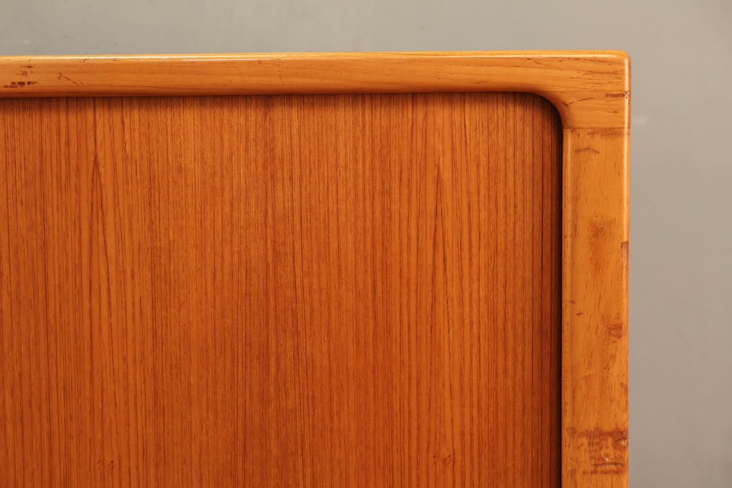 Large Danish Teak Tambour-Door Credenza