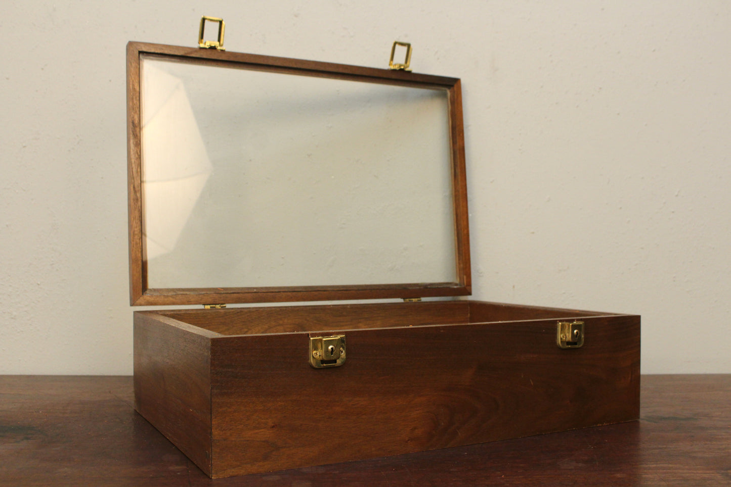 Wood & Glass Tabletop Display Case