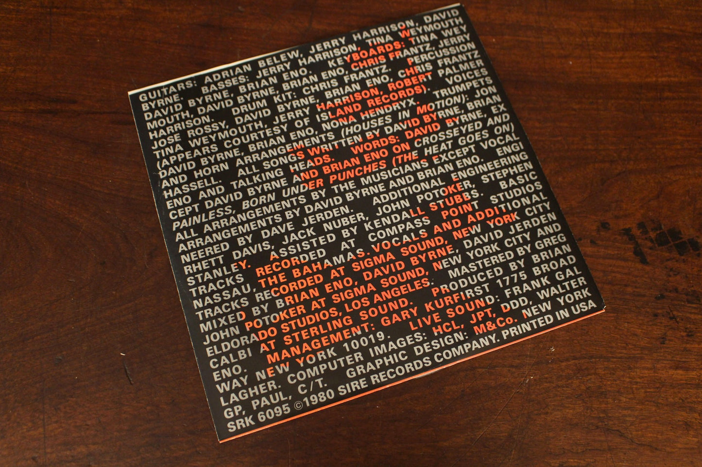 Talking Heads "Remain in Light" 1980 LP