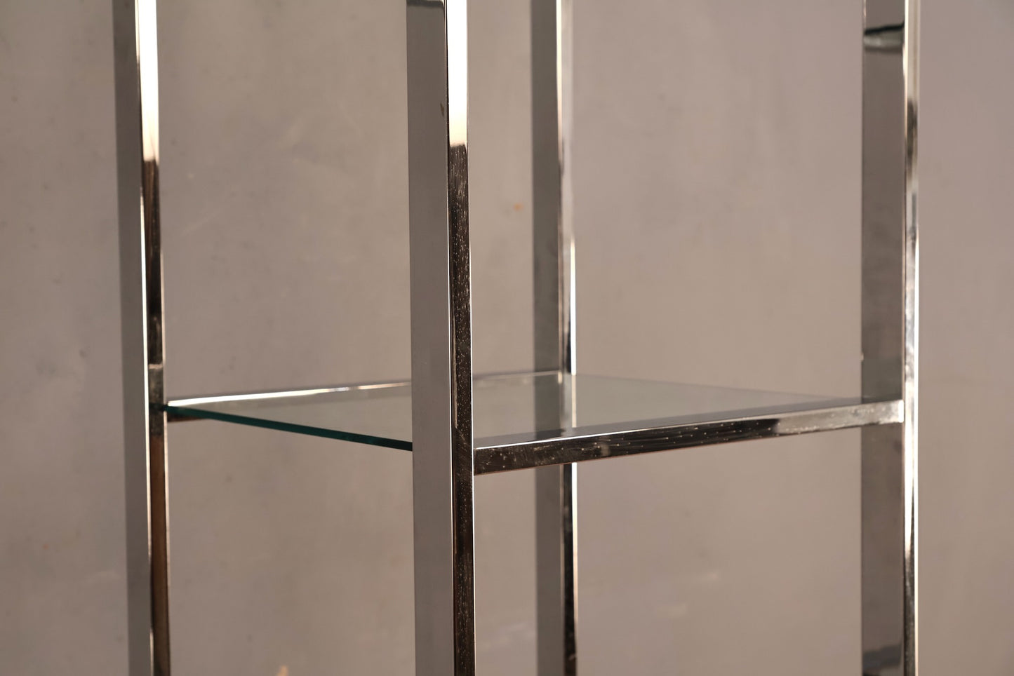 Chrome & Glass Divided Etagere - ONLINE ONLY