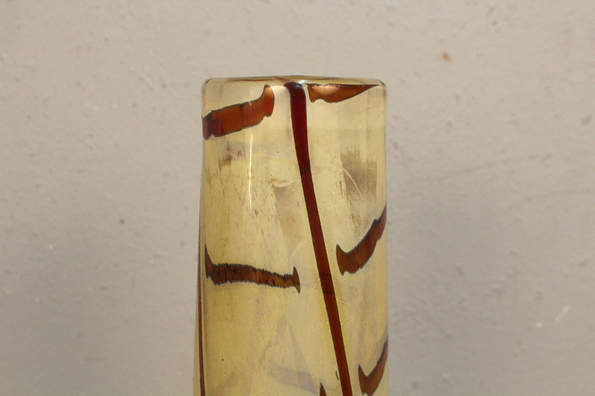 Slim Striped Glass Vase