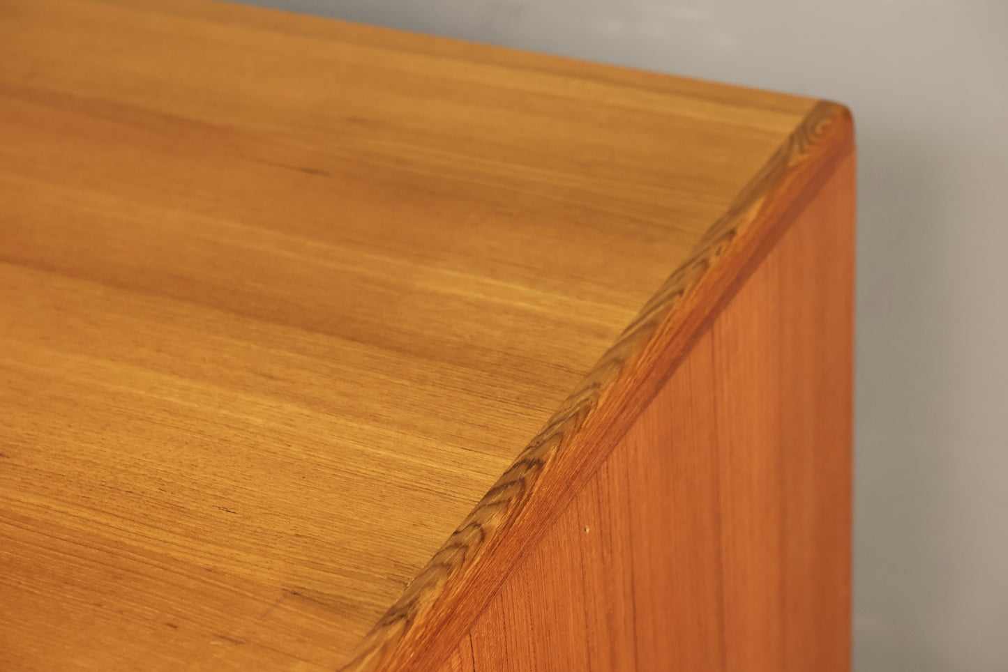 Large Danish Teak Tambour-Door Credenza