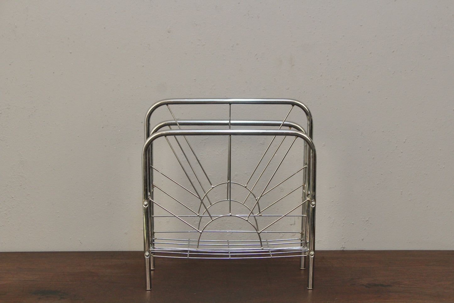 Chrome Sunrise Magazine Rack