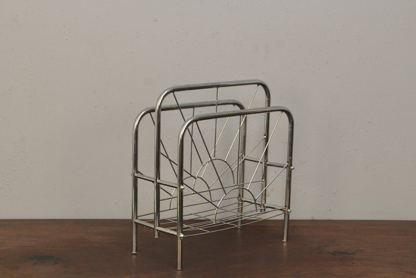 Chrome Sunrise Magazine Rack
