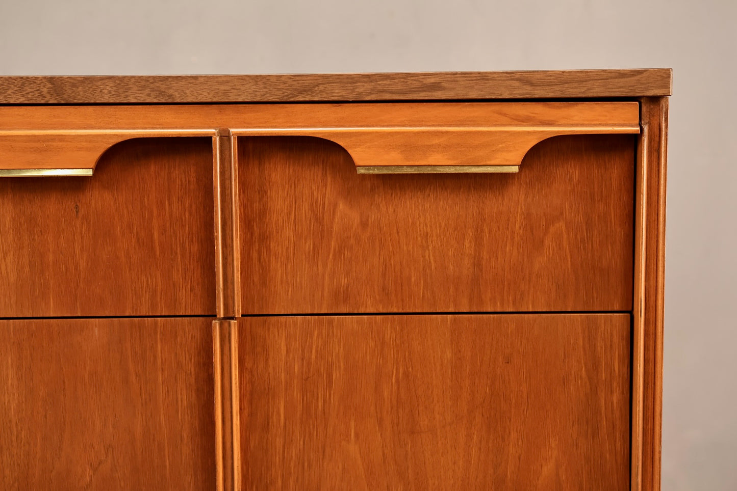 Basic-Witz Walnut & Laminate 6-Drawer Dresser