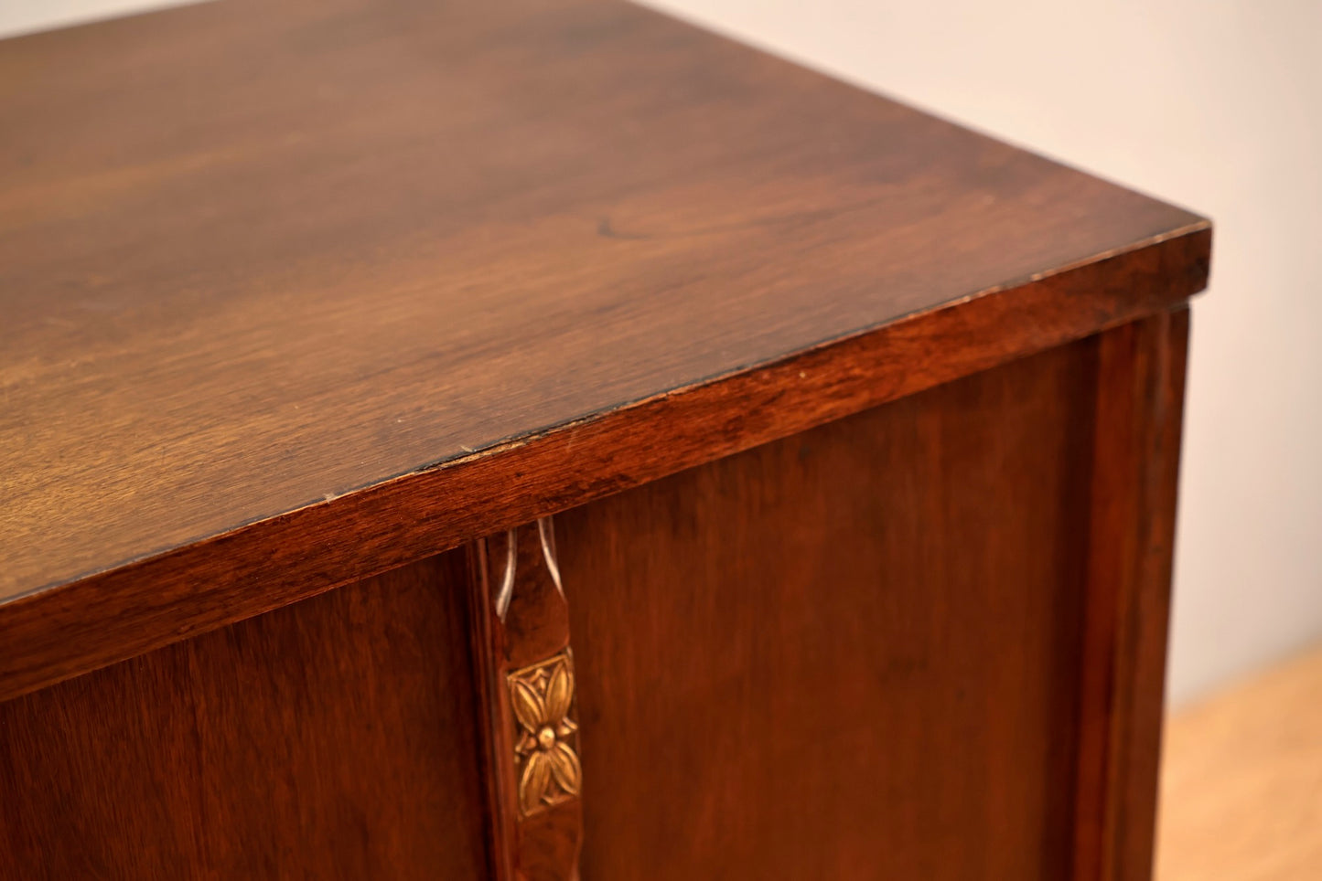 Mid Century Dark Walnut 5-Drawer Bachelor's Chest