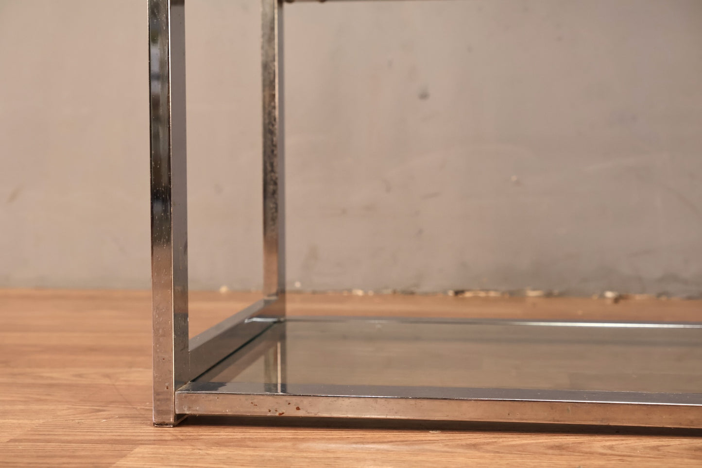 Chrome & Glass Divided Etagere - ONLINE ONLY