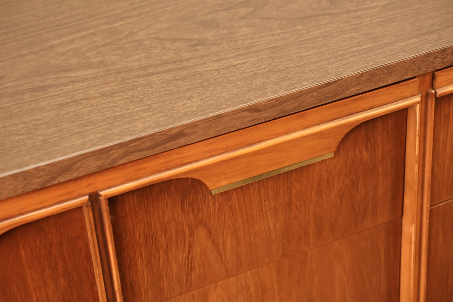 Basic-Witz Walnut & Laminate 6-Drawer Dresser