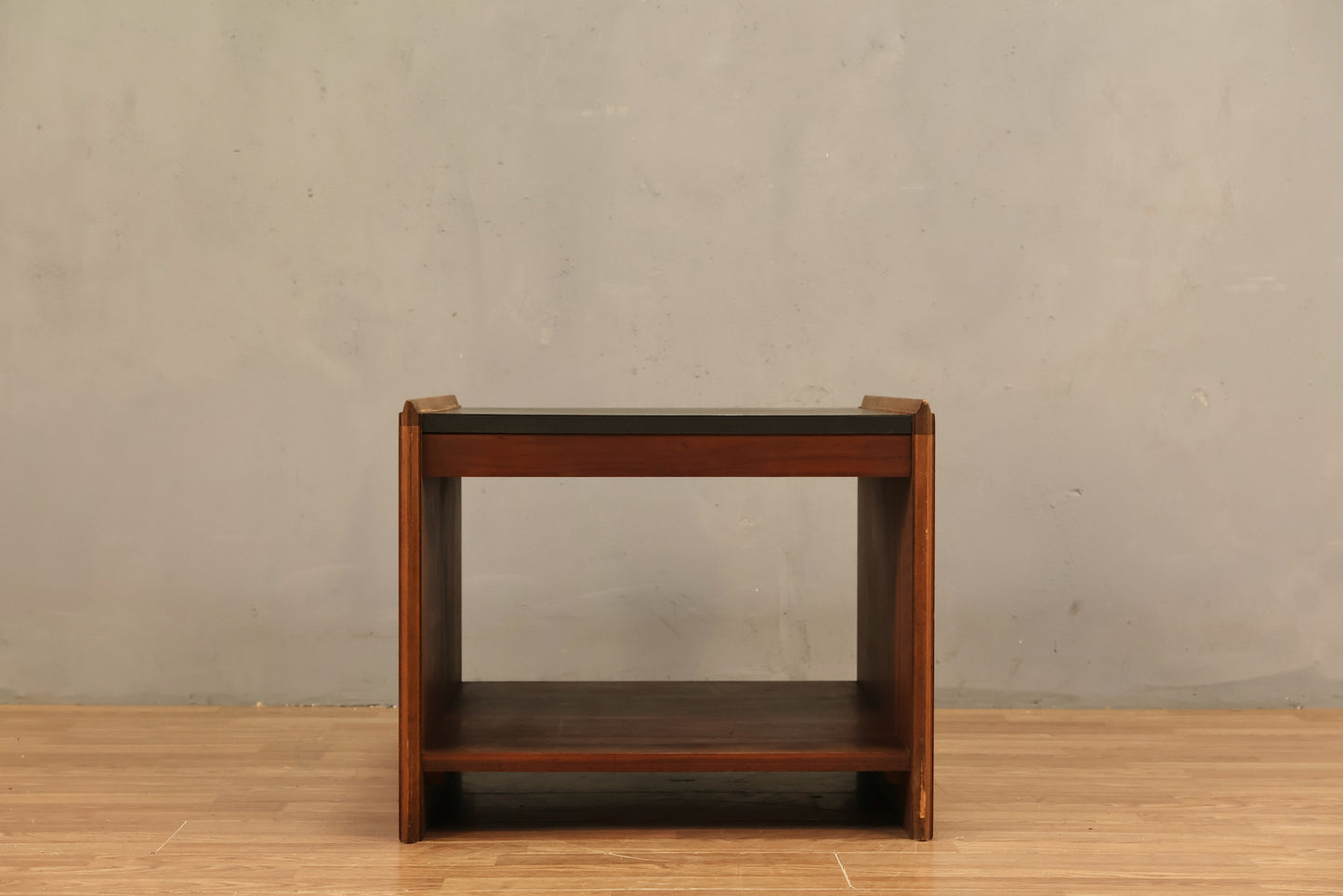 Lane Walnut & Gray Laminate End Table