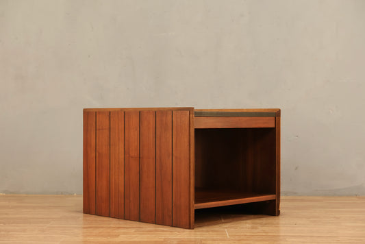 Lane Walnut & Gray Laminate End Table