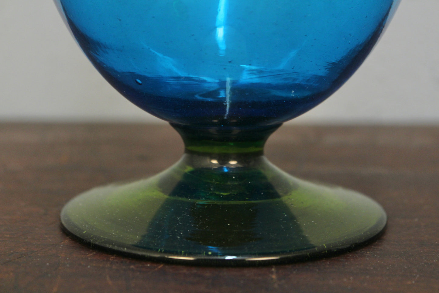 Blue & Green Art Glass Pitcher
