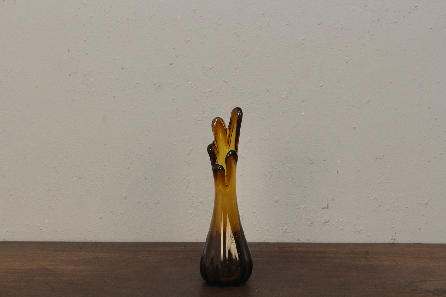 Amber Swung Glass Vase