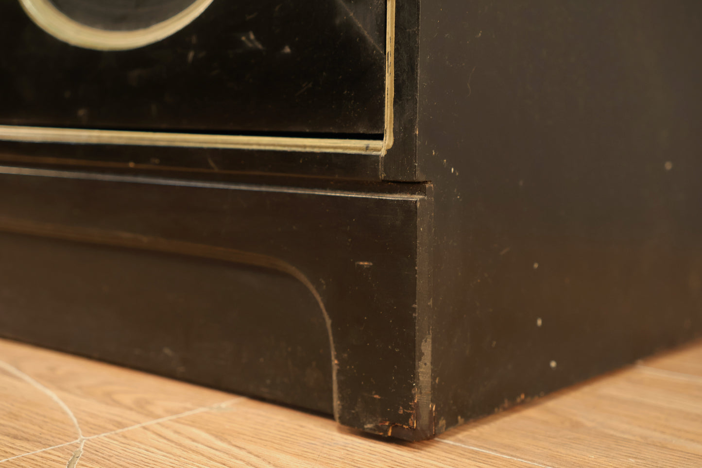 Hollywood Regency Black 2-Door Cabinet