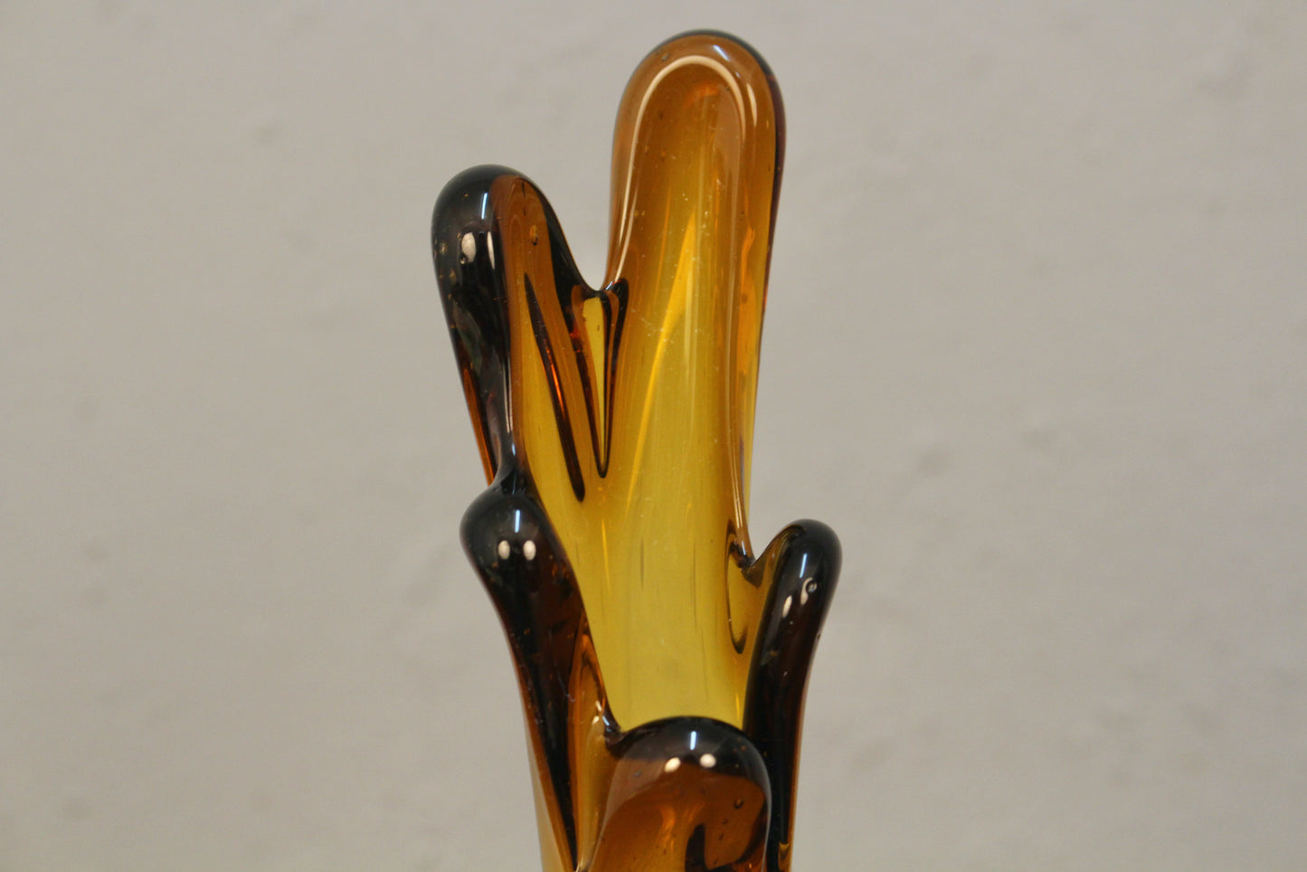 Amber Swung Glass Vase