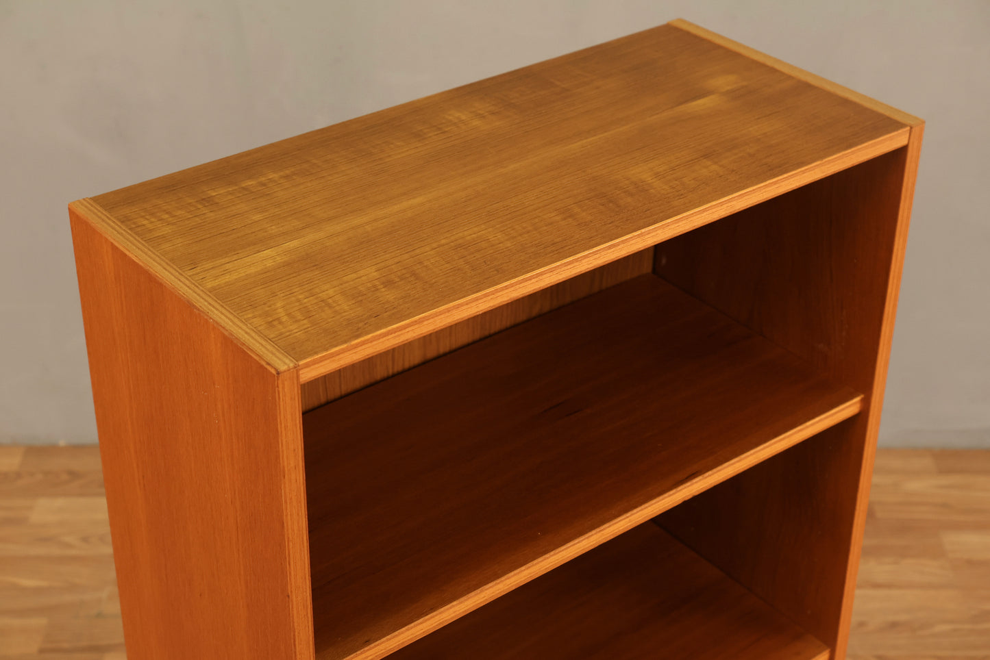 Compact Teak 3-Tier Bookshelf