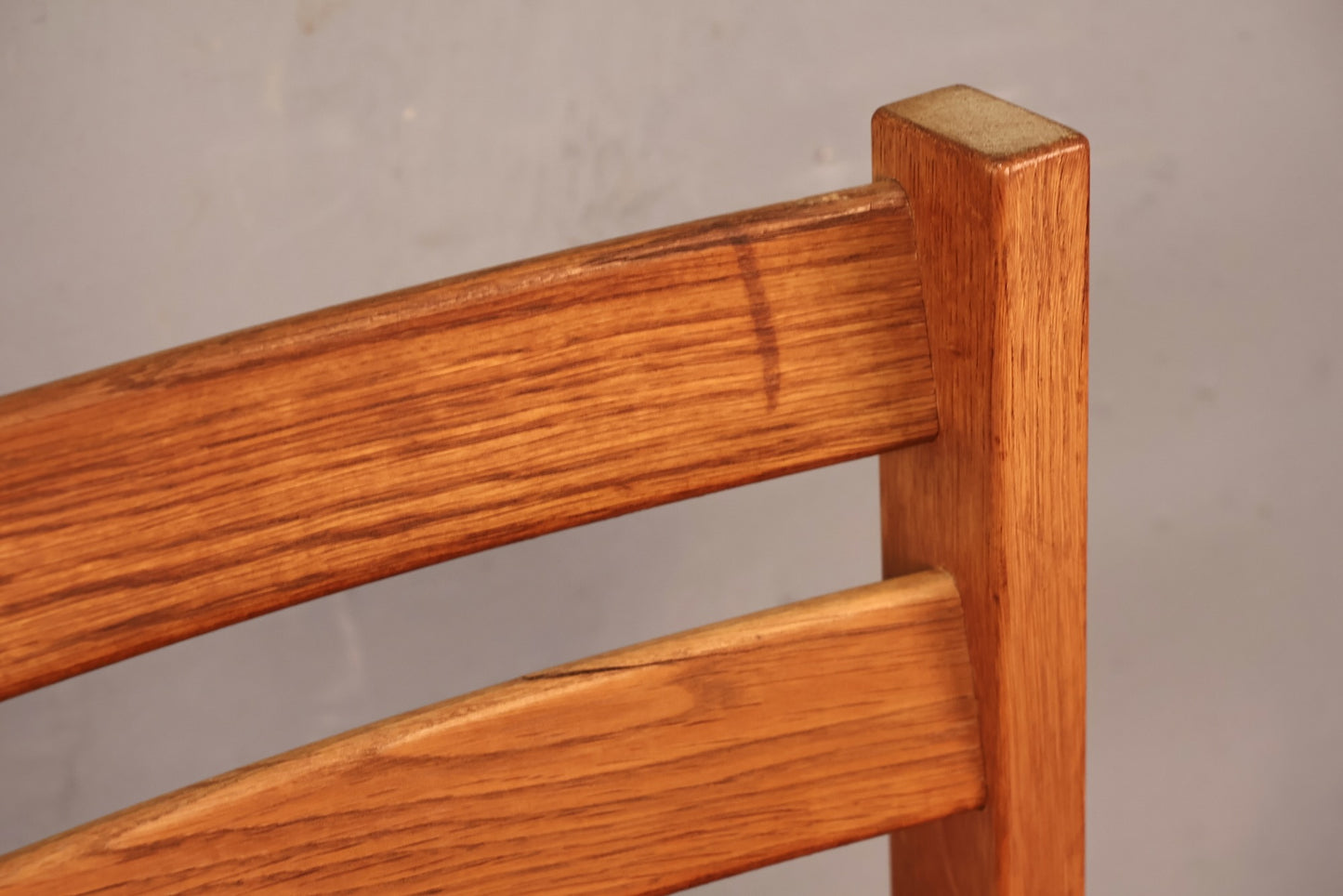 Danish Oak & Crimson Corduroy Side Chair