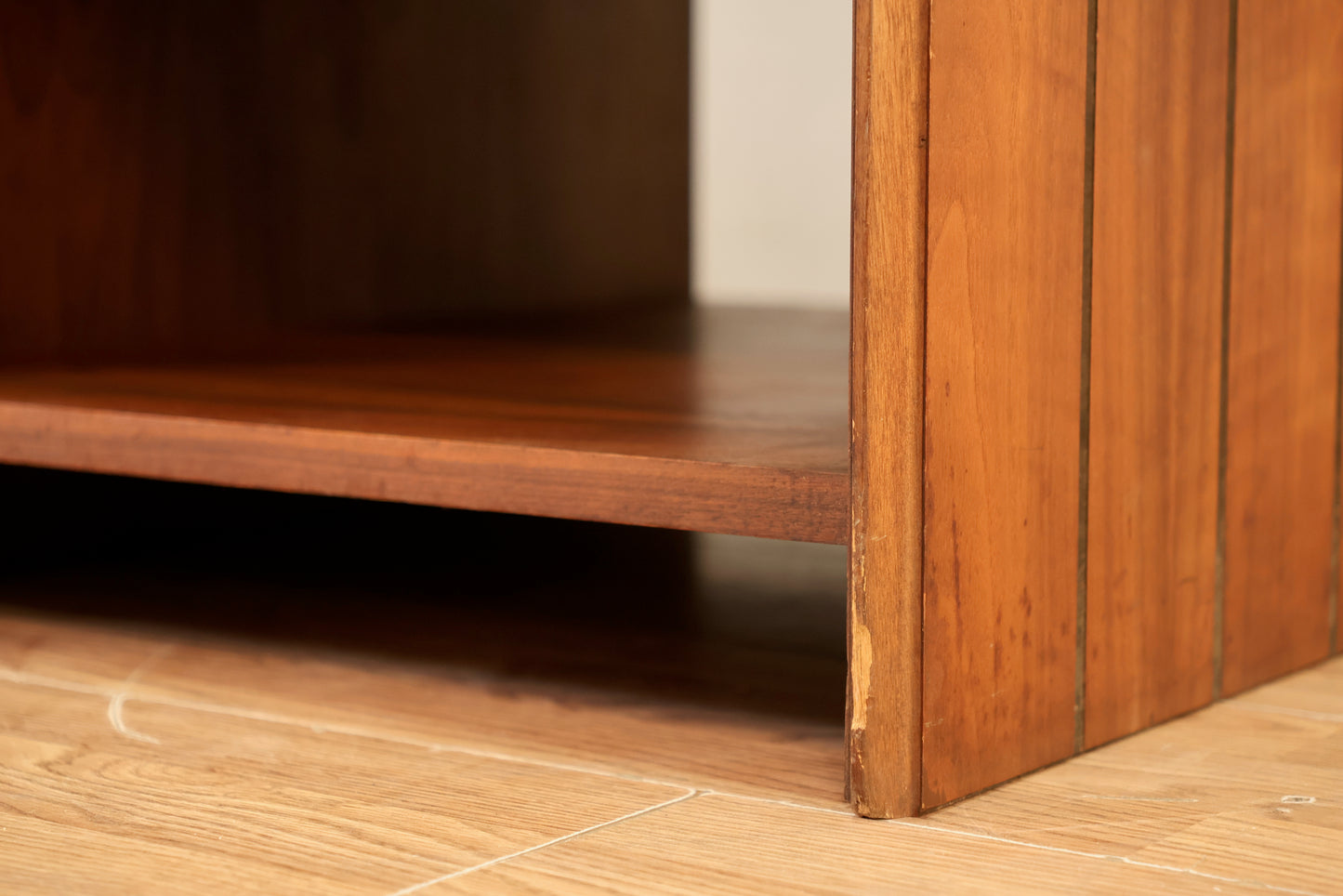 Lane Walnut & Gray Laminate End Table