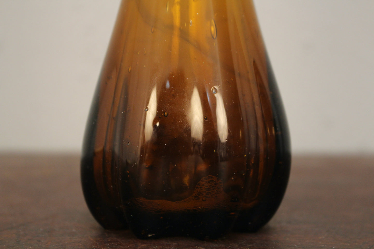 Amber Swung Glass Vase