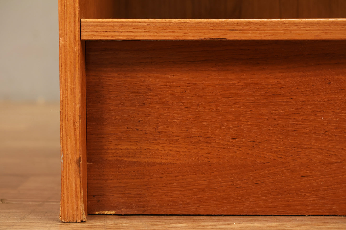 Compact Teak 3-Tier Bookshelf