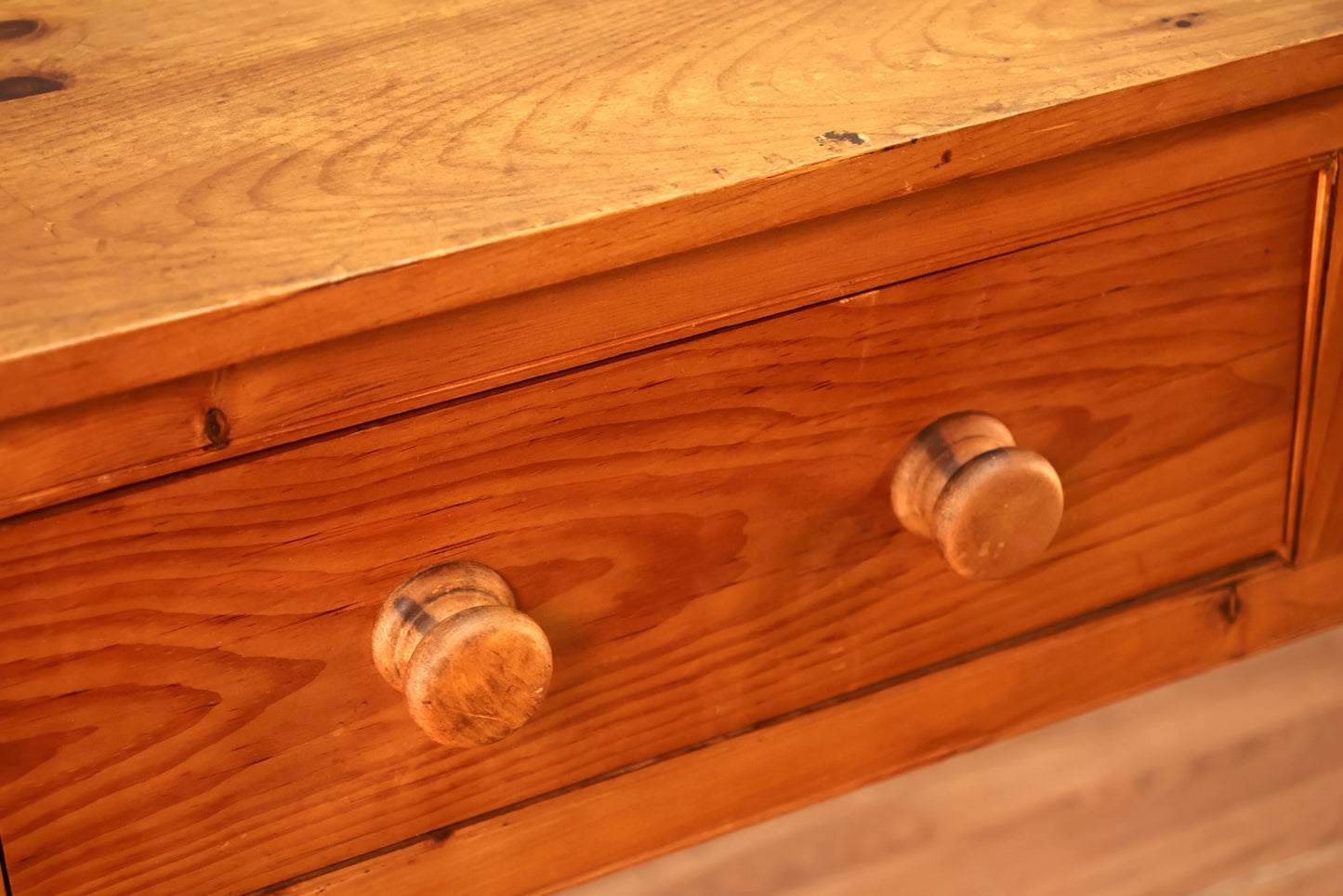 Country Pine 3-Drawer Console Table - ONLINE ONLY
