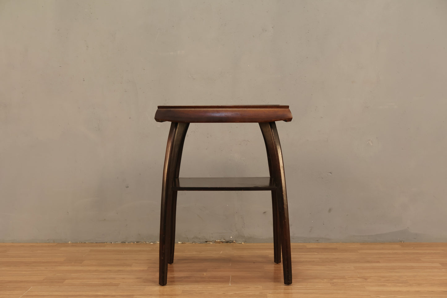 Mid Century Mahogany 2-Tier End Table