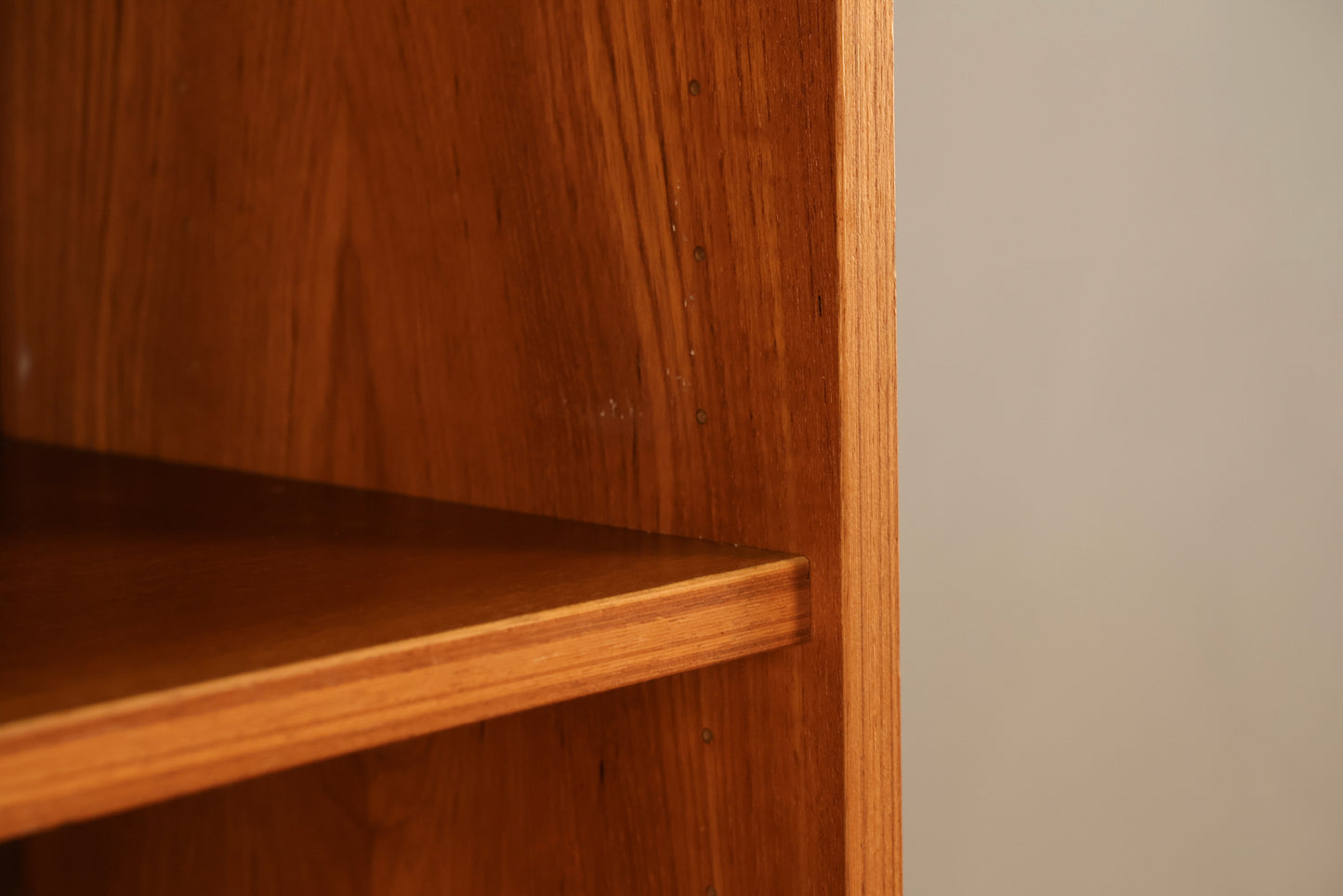 Compact Teak 3-Tier Bookshelf
