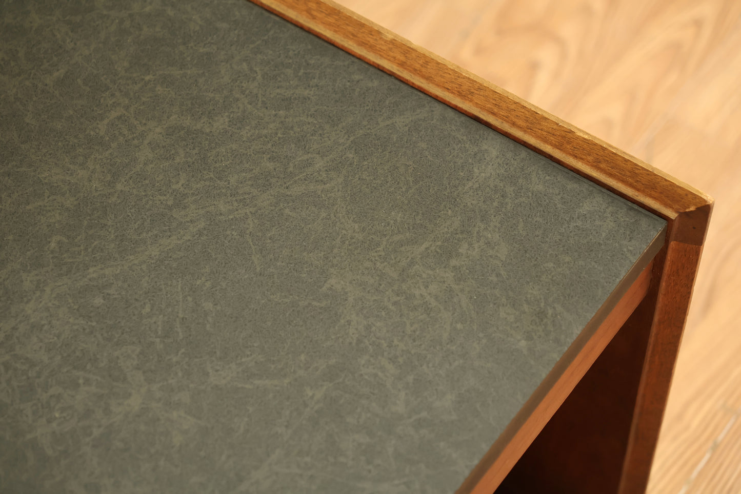 Lane Walnut & Gray Laminate End Table