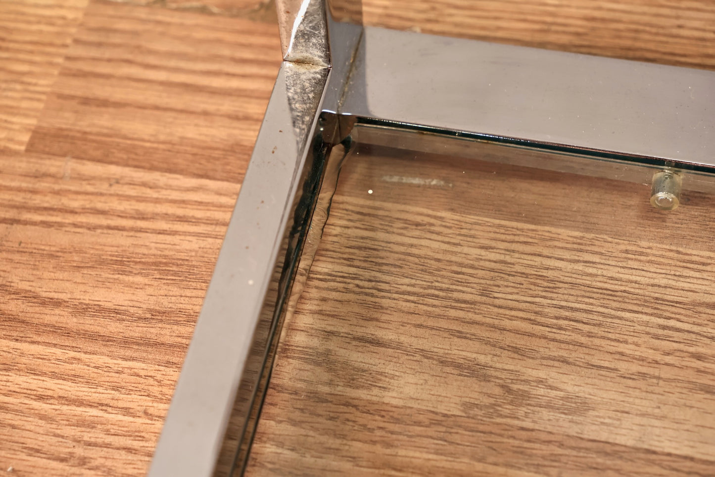 Chrome & Glass Divided Etagere - ONLINE ONLY