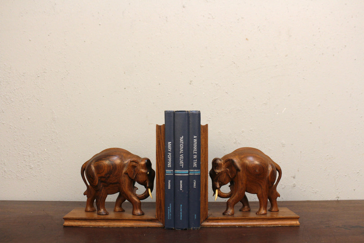 Pair of Indian Elephant Bookends