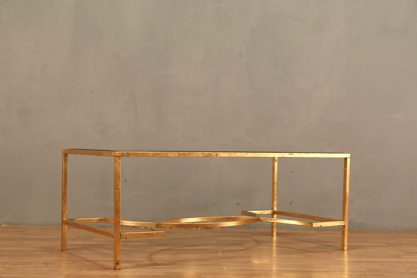 Modern Gold & Glass Coffee Table - ONLINE ONLY