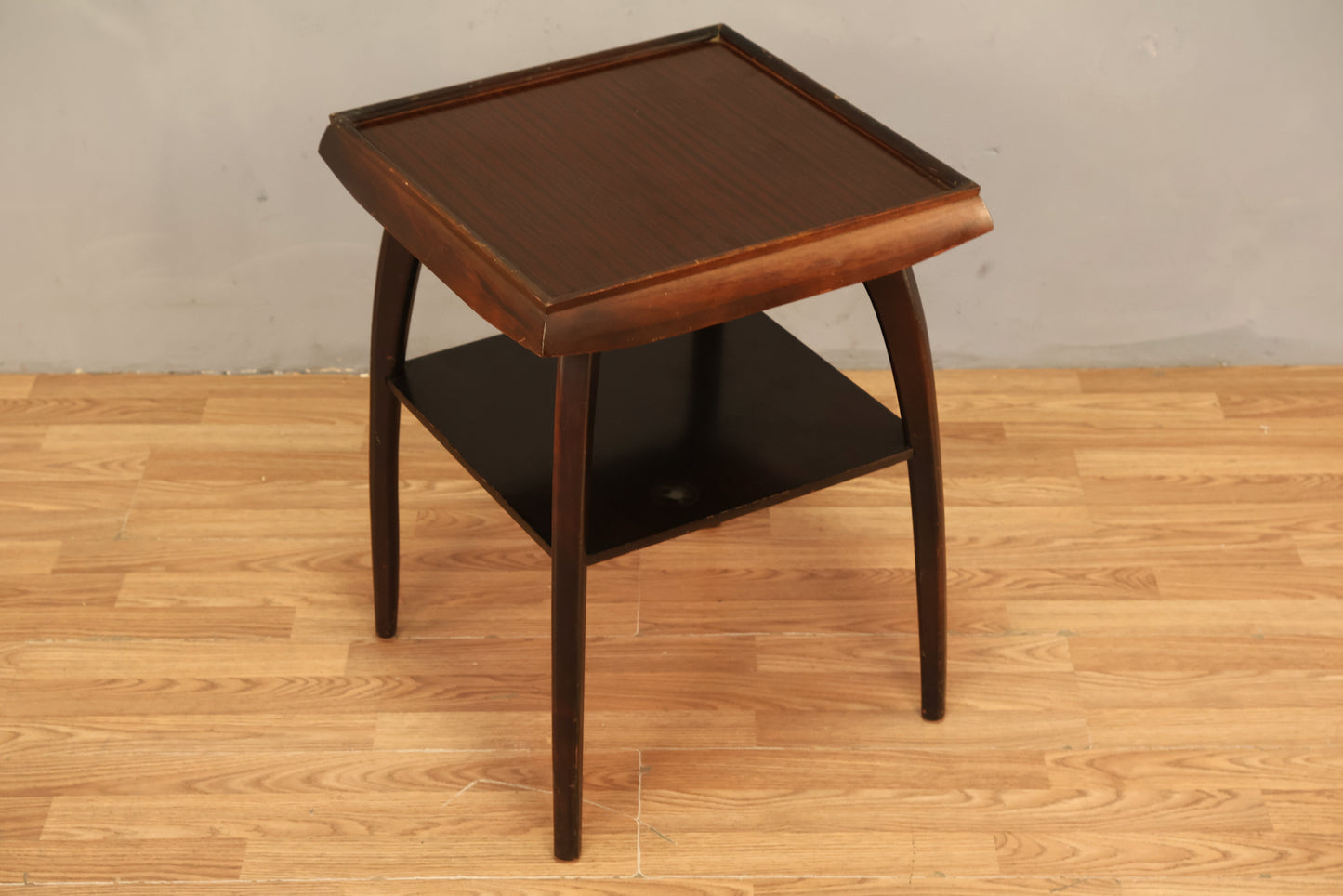 Mid Century Mahogany 2-Tier End Table