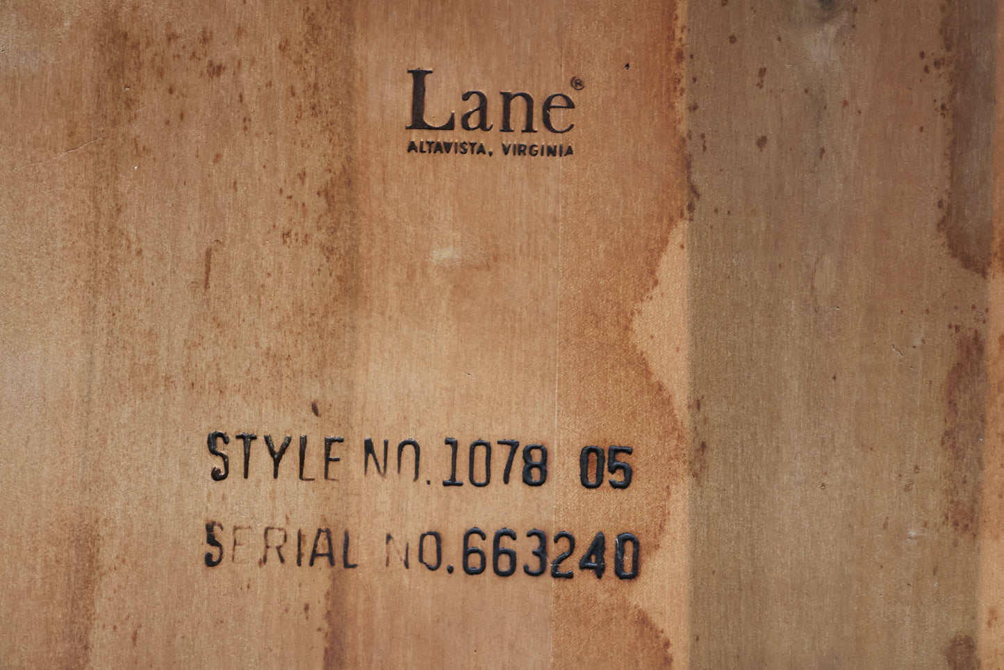 Lane Walnut & Gray Laminate End Table