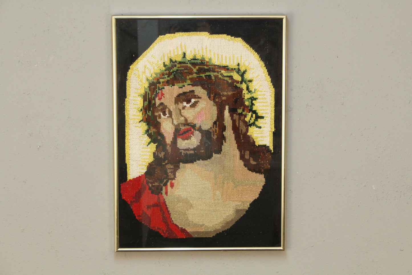 "Jesus of Nazareth" Needlepoint Art