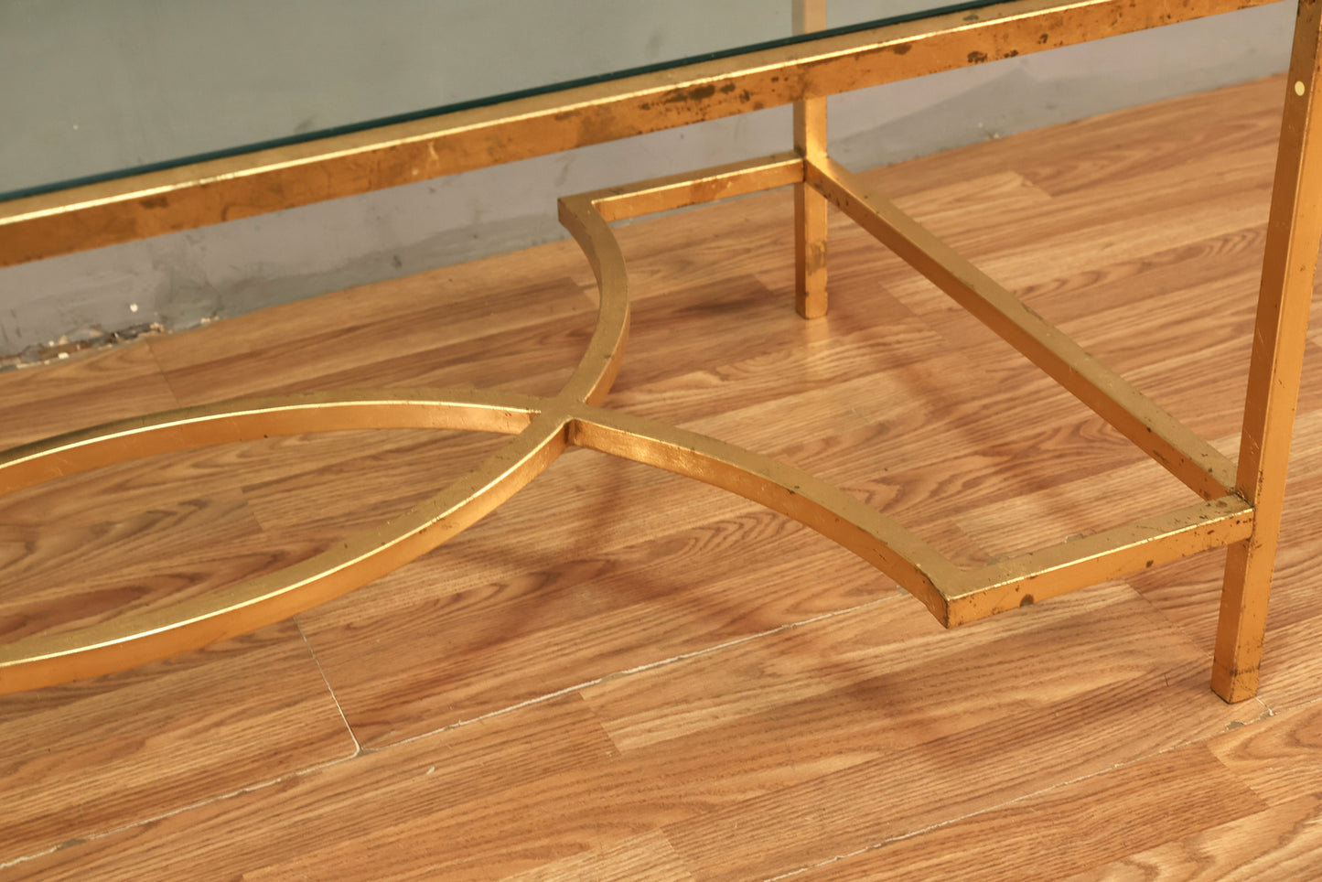 Modern Gold & Glass Coffee Table - ONLINE ONLY