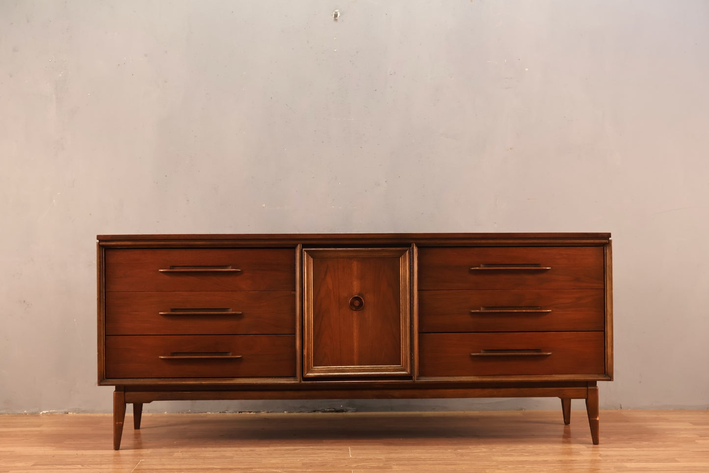 1960s Bassett "Impact" 9-Drawer Credenza