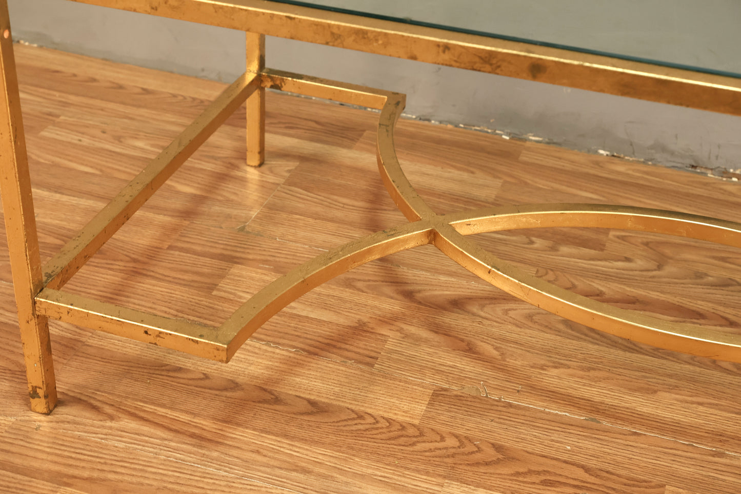 Modern Gold & Glass Coffee Table - ONLINE ONLY