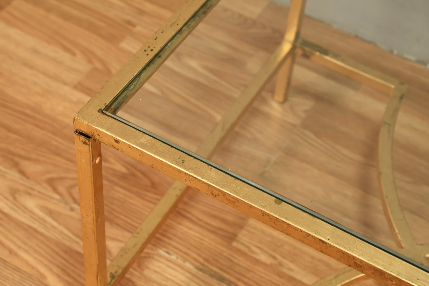 Modern Gold & Glass Coffee Table - ONLINE ONLY