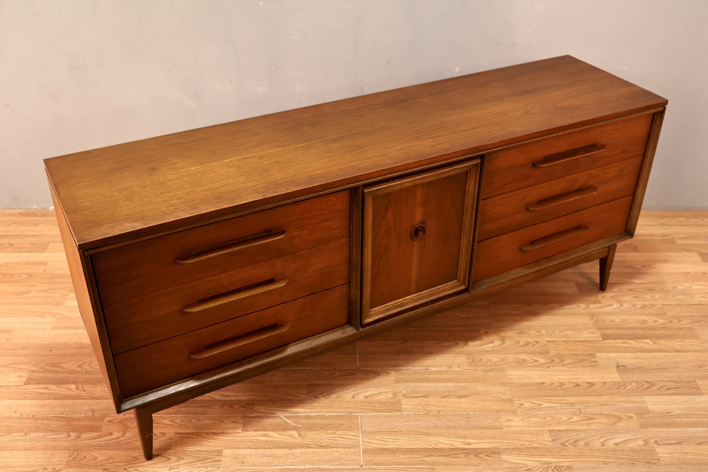 1960s Bassett "Impact" 9-Drawer Credenza