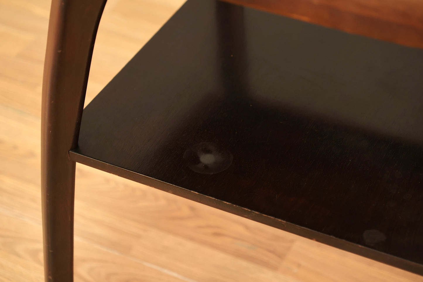 Mid Century Mahogany 2-Tier End Table