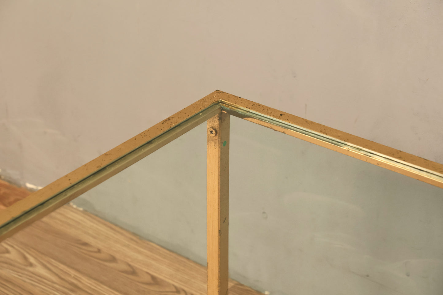 Modern Gold & Glass Coffee Table - ONLINE ONLY