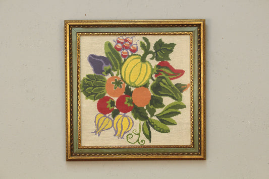 "Retro Harvest" Needlepoint Art