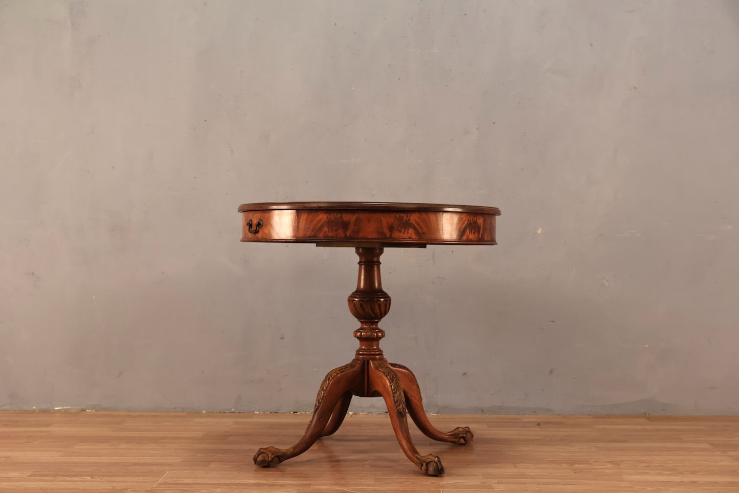 Antique Georgian-Style Occasional Drum Table