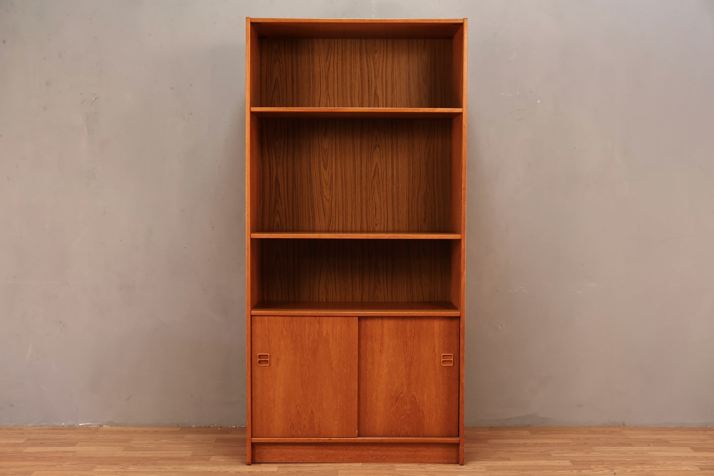 Teak Sliding-Door Wall Unit