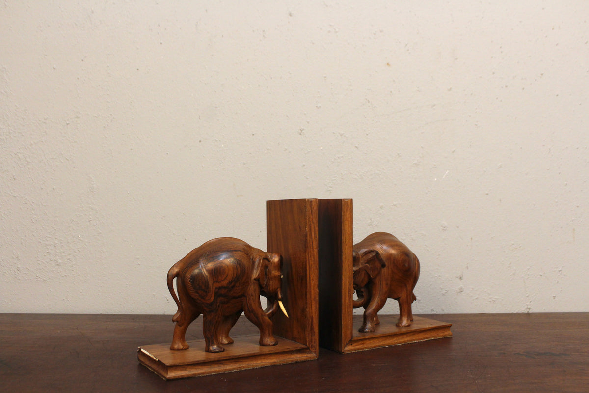 Pair of Indian Elephant Bookends