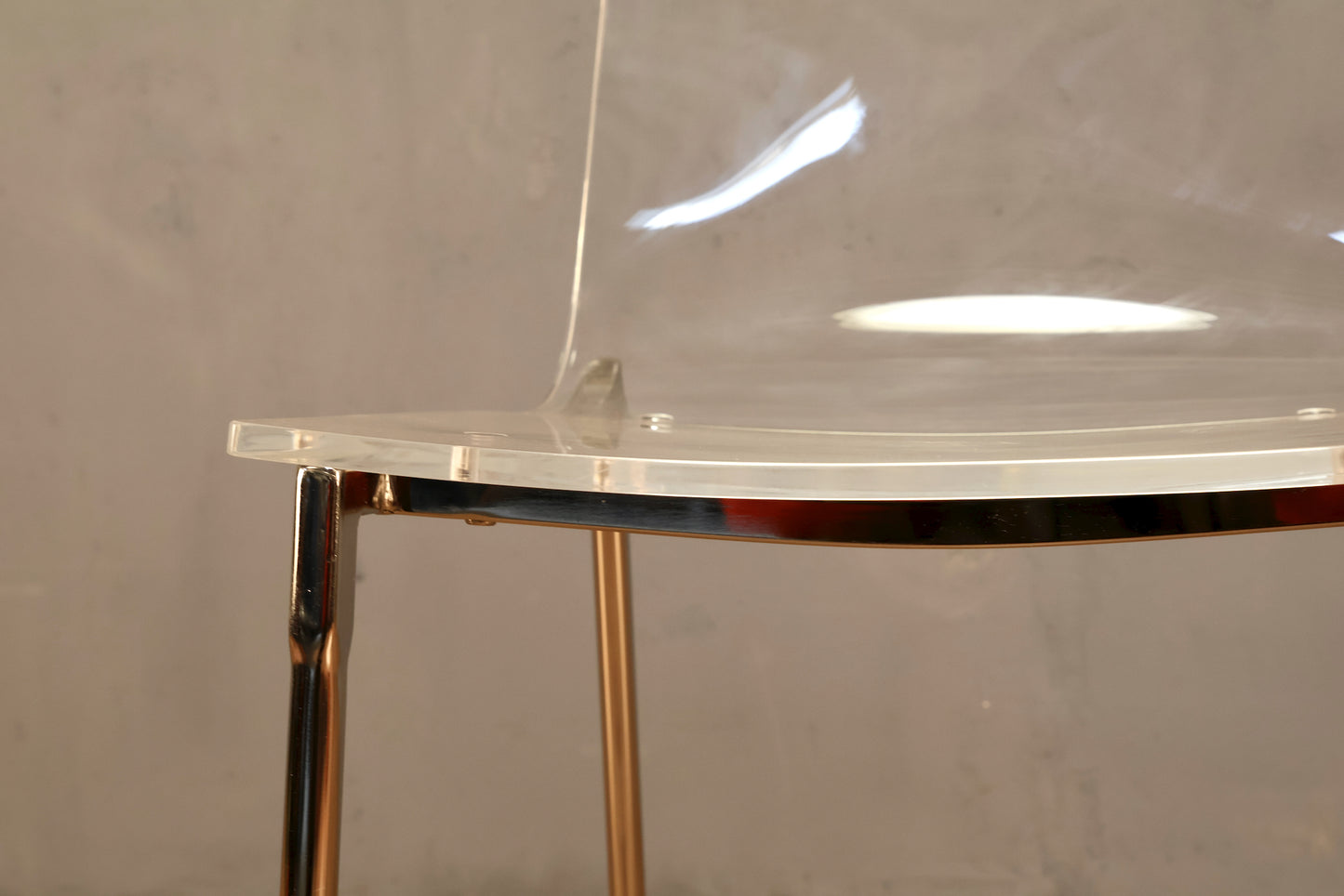 CB2 Acrylic & Chrome Side Chair