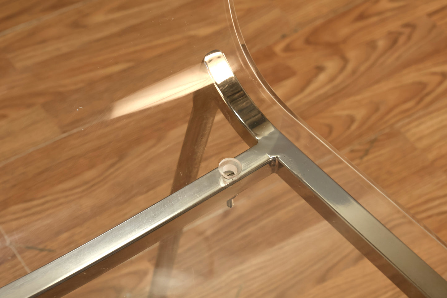 CB2 Acrylic & Chrome Side Chair