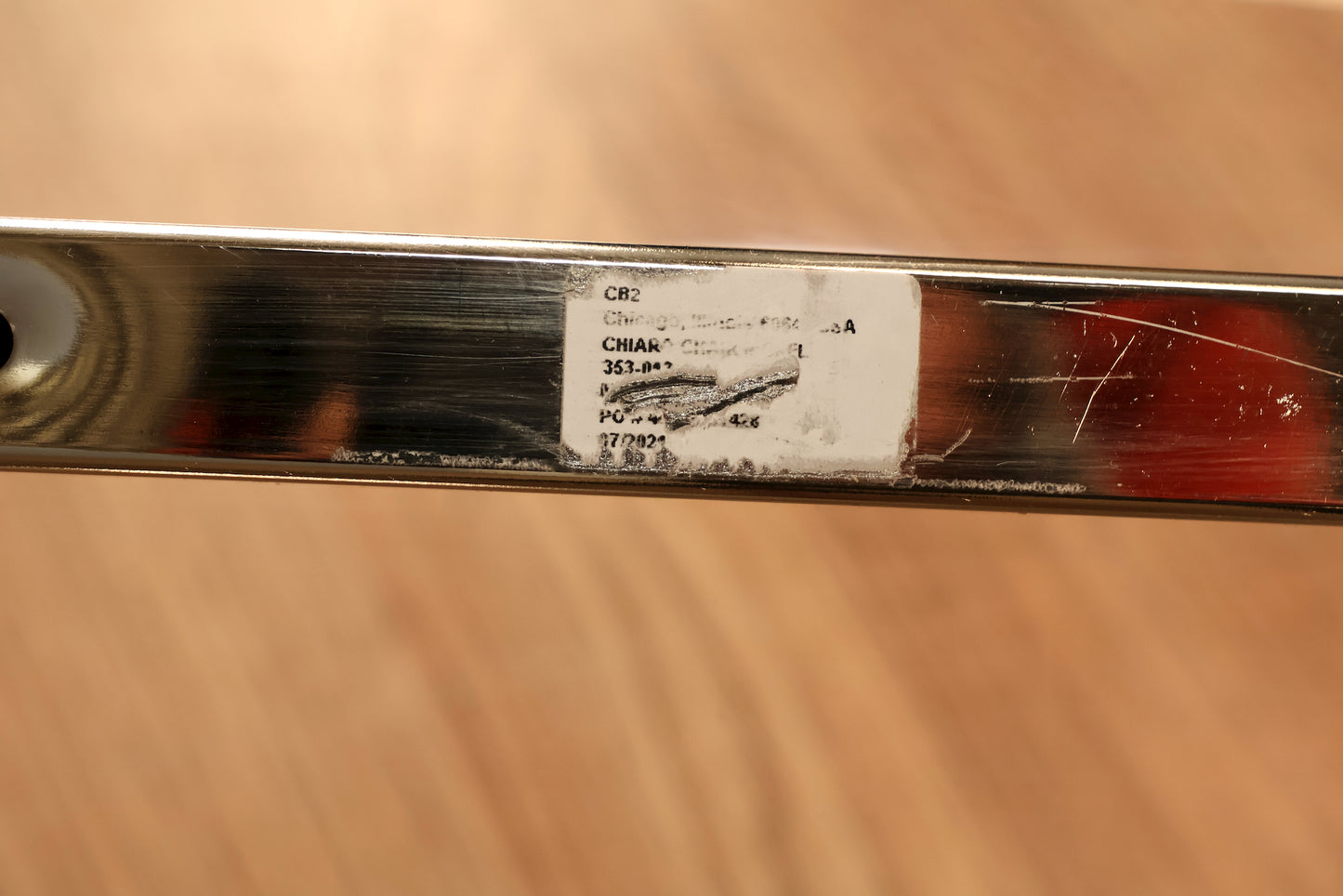 CB2 Acrylic & Chrome Side Chair